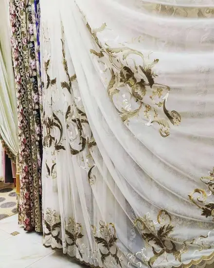 High-Quality Holland Velvet Fabric Luxury Embroidery Curtains: Elegant Home Décor Solutions