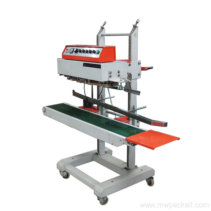 Semi automatic vertical type continuous bag sealing machine plastic bag sealing machine rice bag sealer