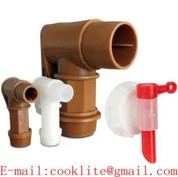 Industrial Drum Valve 3/4" and 2" PE Barrel Dispener Faucet Plastic Tap 3/4 and 2 Inch Plastic Valve