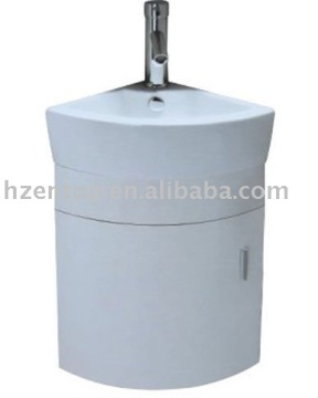 small white corner cabinet