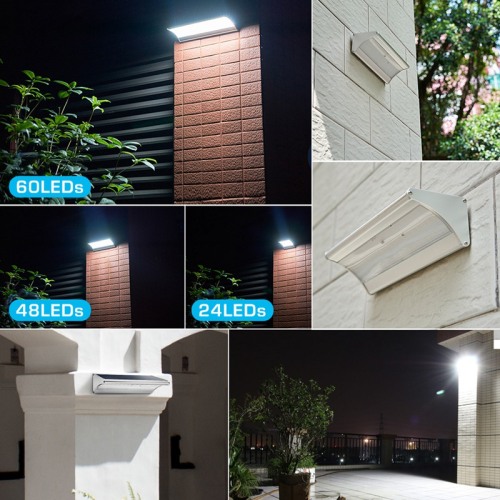 Solar Outdoor LED Wall Light Aluminum 1100LM