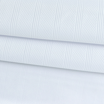 Wholesale 155gsm 100% Polyester Thick Thin Stripes Jacquard Rib Bird Eye Sports Mesh Fabric