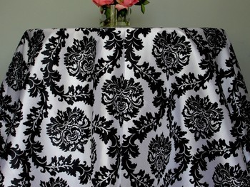 Flocked Damask Taffeta