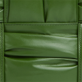 Bag de couro plissado de design de moda verde esmeralda