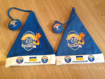Flashing Plush Christmas Hat with Lights (hbch-14)