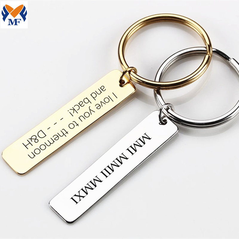 Stainless Steel Initials Keychain