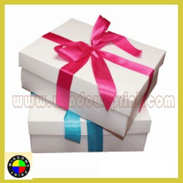 Custom printed Baby shirt box with ribbon