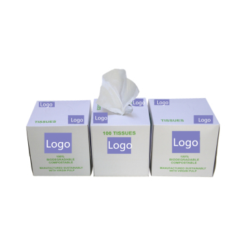 100% Biodegradable compostable Box Tissue Virgin Pulp