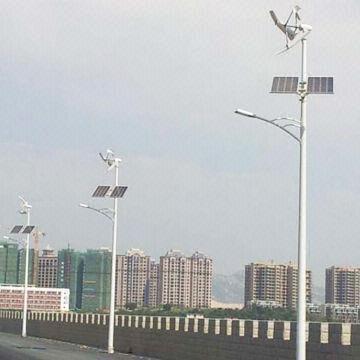 90w Led Hybrid Streetlight With 300w Wind Turbine And 360w Solar Panels ...