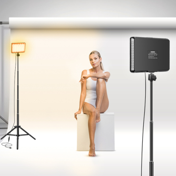 Lampu Panel LED USB 2-Pack: Kit Peralatan Fotografi Flashoot/Sutefoto Studio Profesional dengan Lampu Video LED 132 pcs dan Tripod