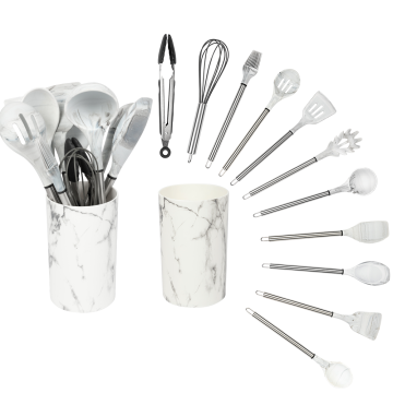 Samrtpan al por mayor New Design Marble Kitchen Gadgets, Set y accesorios para herramientas de silicona
