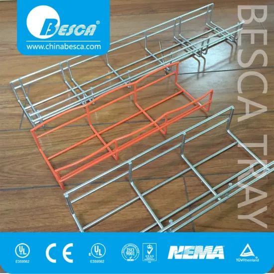 Galvanized Steel HDG PC SS Wire Mesh Cable Tray Support with Cantilever Brackets with Cover with Connector