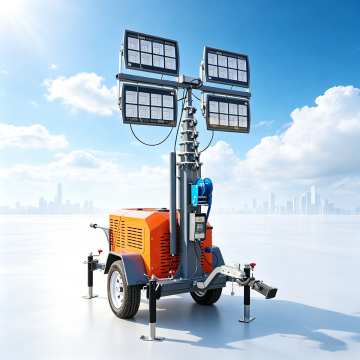 Mobile Portable 7m Tower Light with Mobile Telescopic Light Tower