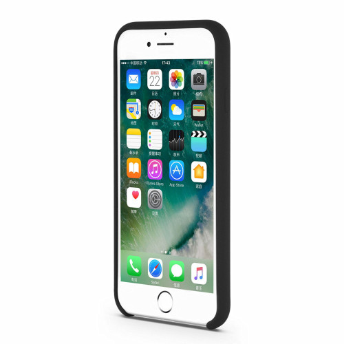 Trendy Black Liquid Silicone Rubber Iphone8 Case