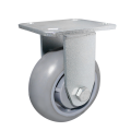 8 Inch Heavy-Duty Gray TPR Rigid Caster Wheel