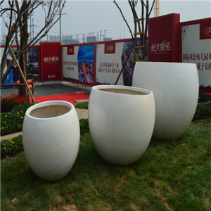 Σύγχρονη κήπο υψηλής ποιότητας ποτ fiberglass Γλυπτική-λουλούδι