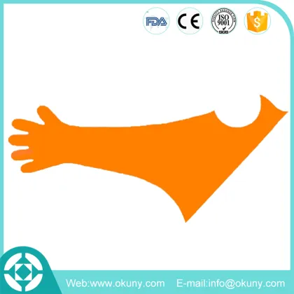 Shoulder protect disposable veterinary hand gloves