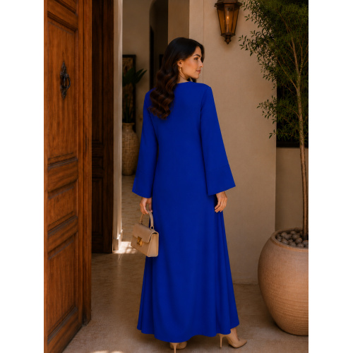 رویال آبی دوزی منجوق شراره آستین Abaya