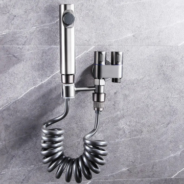 High Pressure Brass Bathroom Shattaf Handheld Toilet Bidet Sprayer with Wall Mount