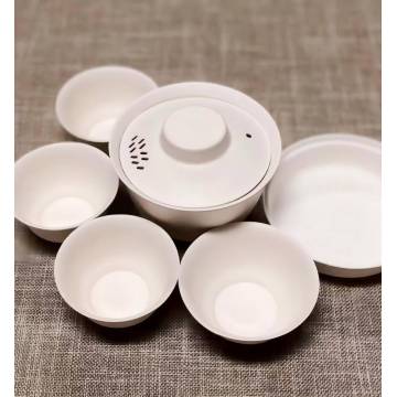 Disposable high-quality molded paper pulp tea cup