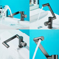 Hot Cold Water Basin Faucet with Swiveling Spout