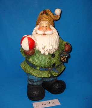 Resin Antique Santa Claus for Christmas Decoration