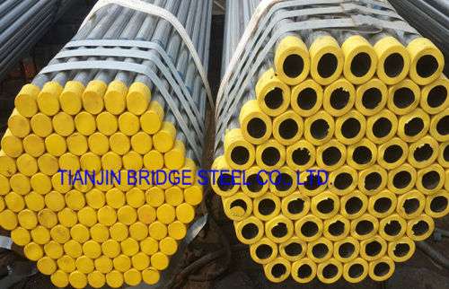 Hot Dipped Welding Galvanized Steel Pipe Electronic Fusion Welded , St37.2 / Ss400