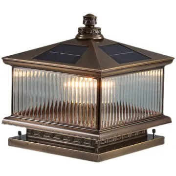 Aluminum LED Outdoor Waterproof Solar Pillar Lamp for Fence and Gate