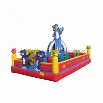 Inflatable Castle, Indoor/Outdoor Playground, Made of 0.45mm PVC, Measures 5 x 8m