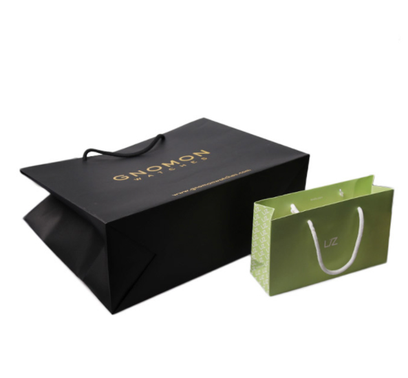 Shopping Paper Bag Gift Bag With Gold Foil