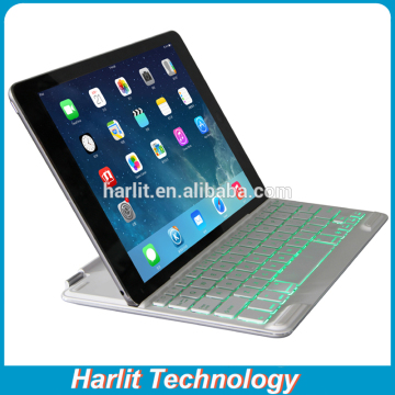 For iPad Pro Slim Aluminum Bluetooth Keyboard With LED Back Light For iPad Pro 9.7 Keyboard Cover With Magnetic Clip Holder