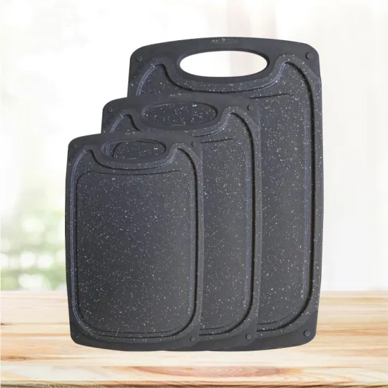 New Marble-Style Black and White Dot Kitchen Accessories: Durable Food Grade PP Cutting Board Mats & Chopping Boards in Plastic