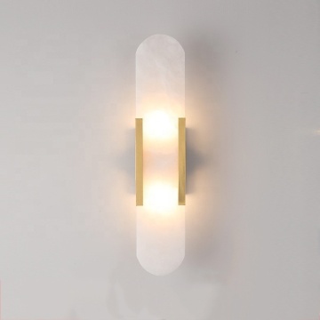Elegant Marble-Style Indoor Wall Lamp for Bedroom and Corridor
