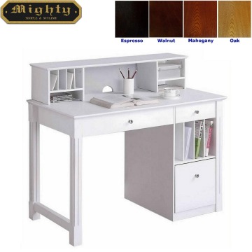 Home Reading Room Hutch Top White Office Writing Desk Furniture