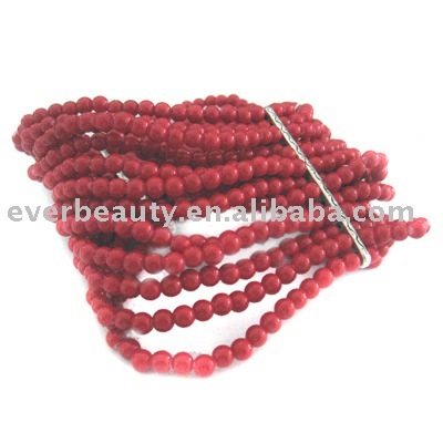 long red plastic bead bracelet
