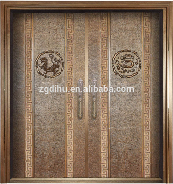 Cast aluminum entrance door for villa