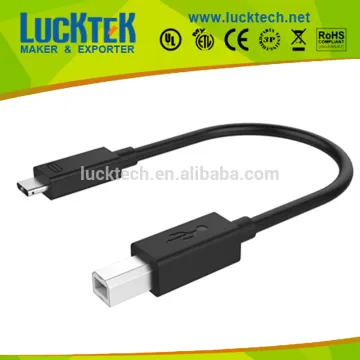 Reversible Design type c usb cable, 3.1 type c to USB 2.0 B Male