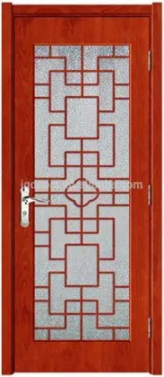 toilet wooden glass door,art glass wooden door