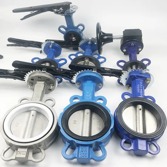 DN65 Lever type SS316 wafer cast iron  Butterfly valve for water