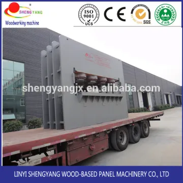 MDF laminating heat press / short cycle melamine laminating hot press machine