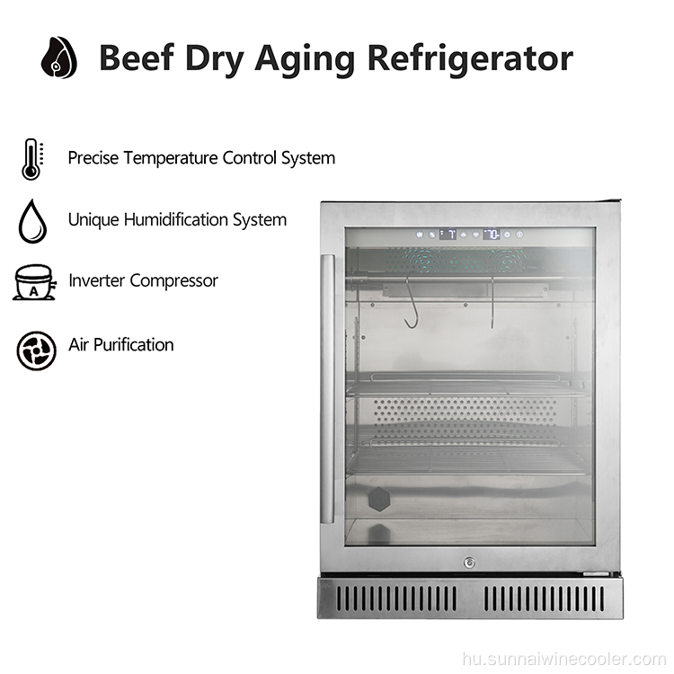 Beépített szalámi marhahús száraz öregedő hűtőszekrény