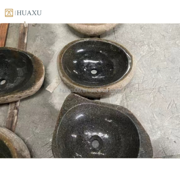 Huaxu Natural Granite River Stone Basin Bathroom Sink