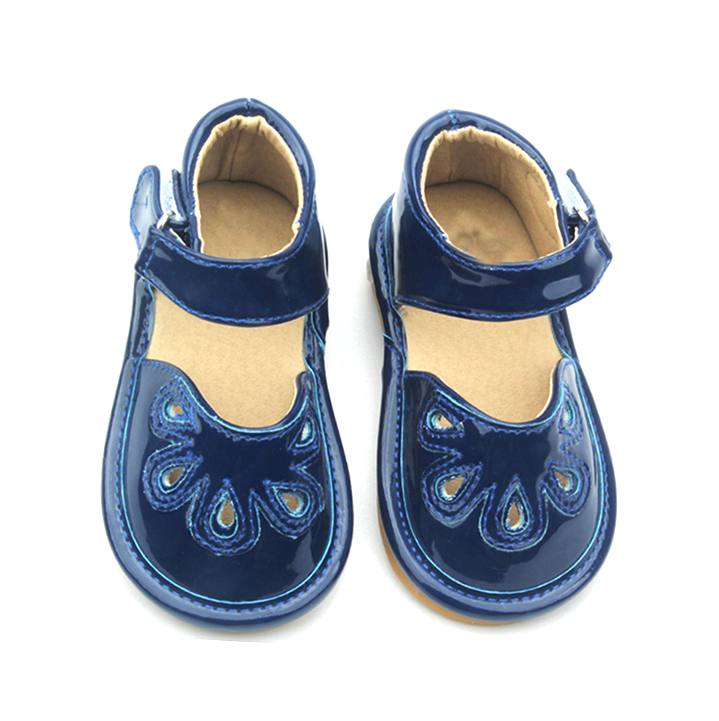 Most Popular Durable Navy Blue Baby Squeaky Shoes