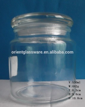 530ml premium glass candle wax sugar jar