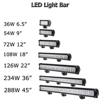Dual row 4D lens different sizes 18W to 288w Jeep truck led offroad light bar