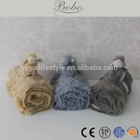 High Quality Plush Animal Camel Blanket for Babies