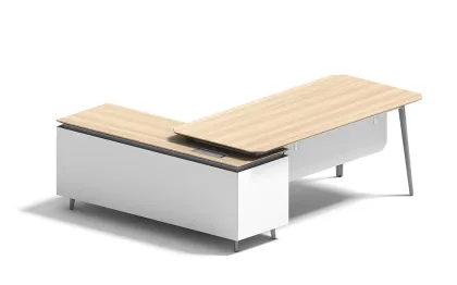 Oak Extendable Corner Office Tables and Deaks