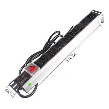 Geteknet 1U 8 Sockets PDU Power Distribution Unit