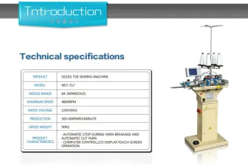 WLT-212 sock sewing machine for socks toe closing machine
