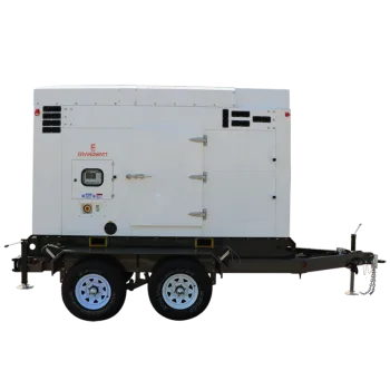 Low noise movable diesel trailer generator